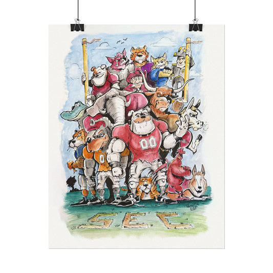 SEC Watercolor Print — Textured Matte Art Print