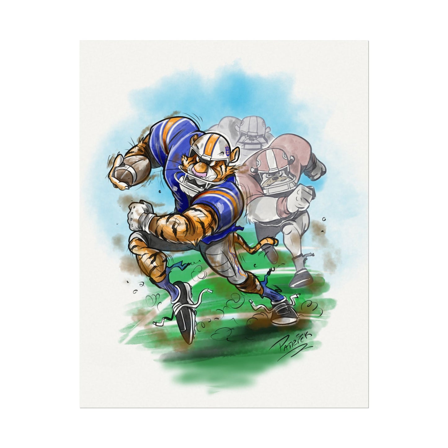 Auburn Tiger Sports 11x14 Posters | Art for Home Decor, Gifts for Sports Fans, Kids Rooms, Motivational Decor, Playroom Art