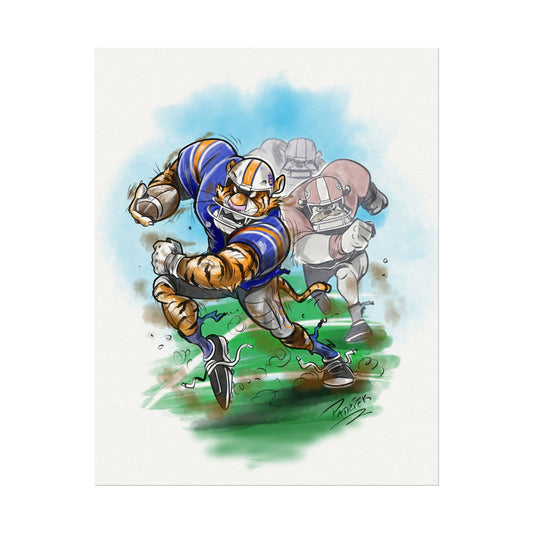 Auburn Tiger Sports 11x14 Posters | Art for Home Decor, Gifts for Sports Fans, Kids Rooms, Motivational Decor, Playroom Art