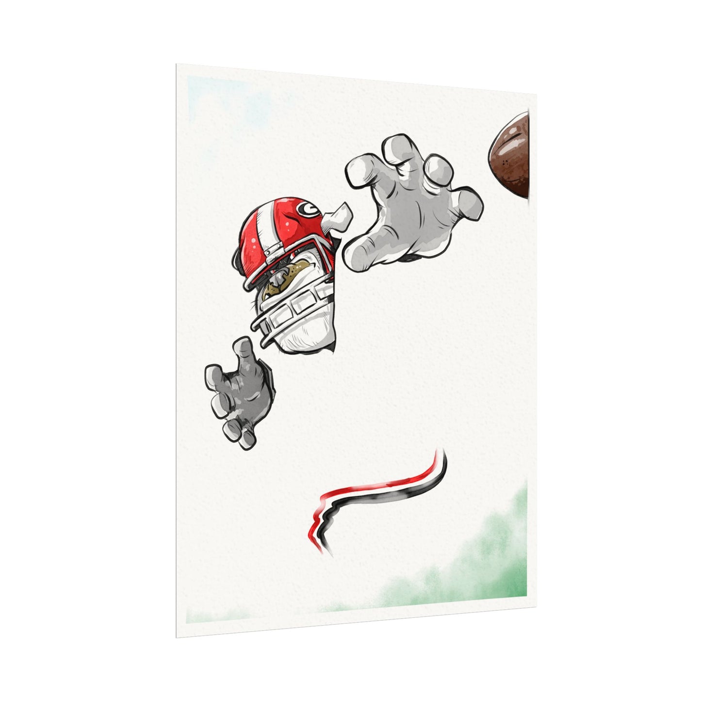 UGA Bulldog Football Wall Art Prints, Sports Poster, Game Day Decor, University of Georgia Team Spirit Decor