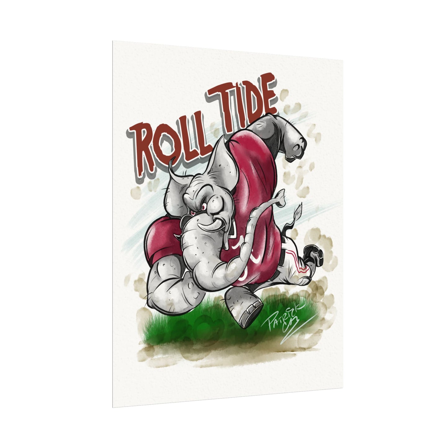 Roll Tide Alabama Art Poster, Fun Wall Decor for College Students, Sports Enthusiasts, Game Day Decor, Branded Art Prints, Unique Gifts