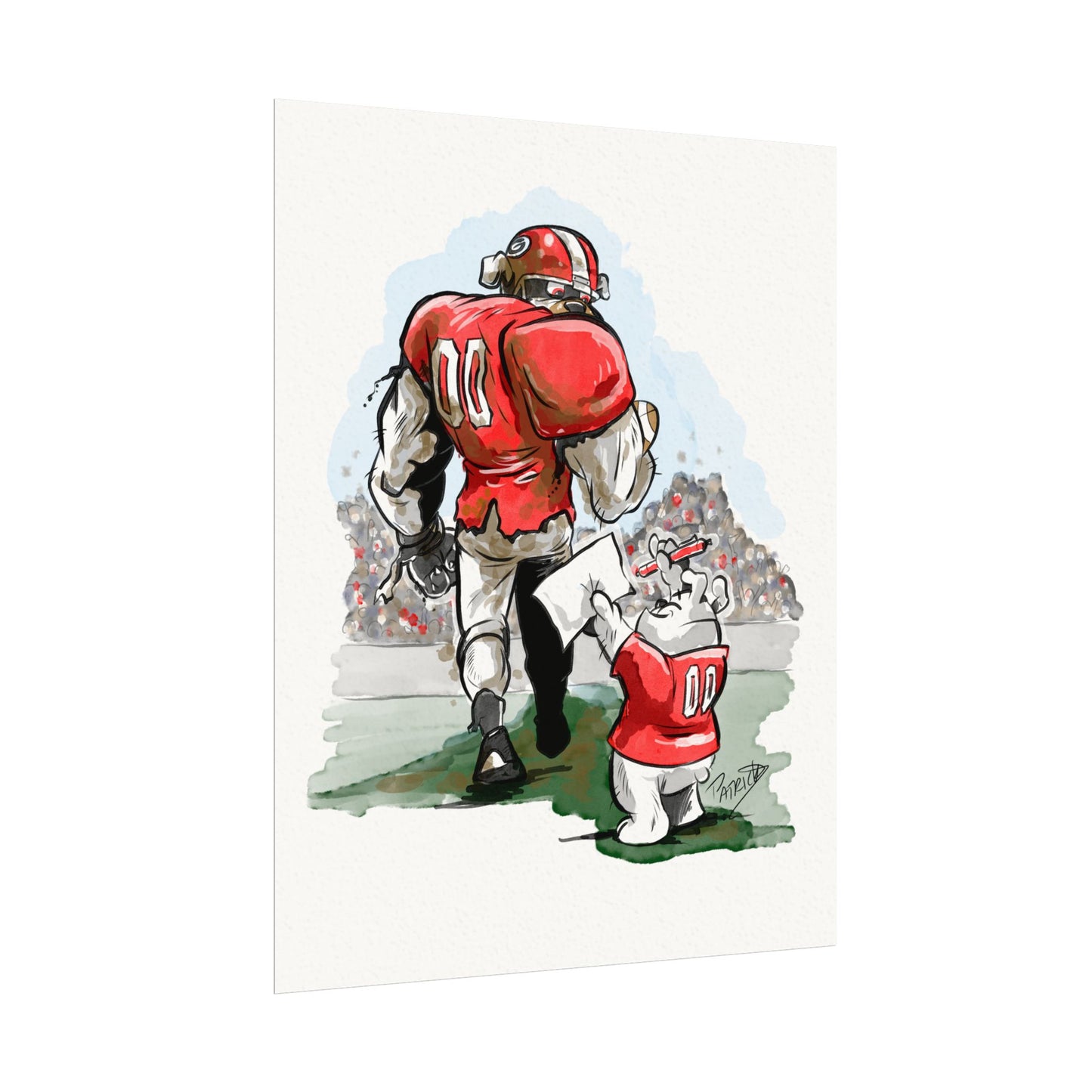 UGA Dreamer Print, College Football Poster, Sports Decor, Gift for Fans, Wall Art for Home or Office